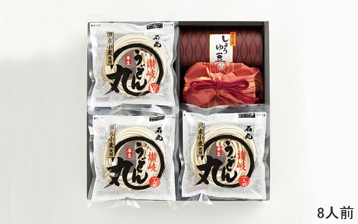 【石丸製麺(株)】半生讃岐うどん包丁切り「うどん丸」　8人前(UG-3)