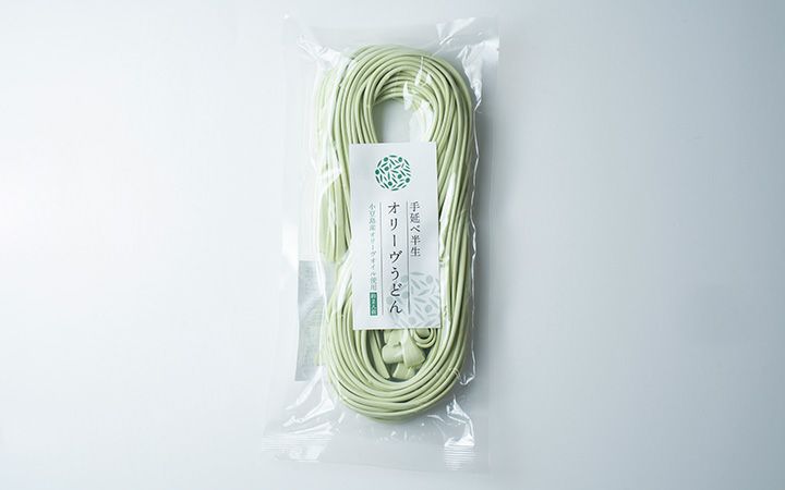 【小豆島ヘルシーランド(株)】手延べ半生オリーヴうどん180g(2人前)