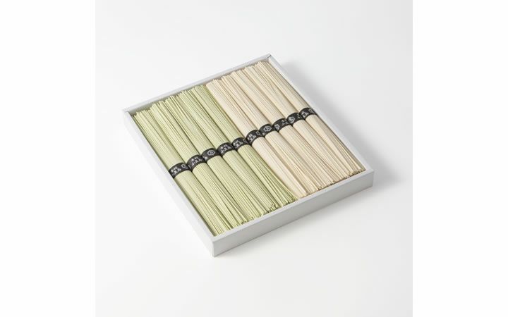 【(有)ひとみ麺業】小豆島手延べそうめん二種(オリーブ・白)