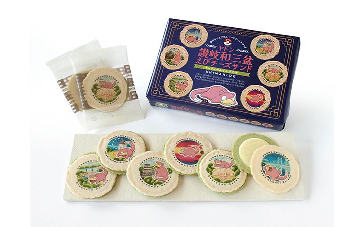 【(株)志満秀】ヤドン讃岐和三盆えびチーズサンド〈キャラメル&ピスタチオ〉