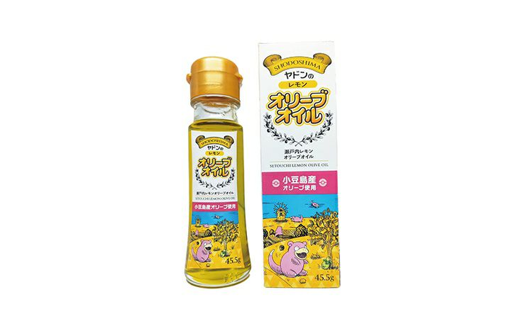 【小豆島オリーブ(株)】小豆島産手摘みレモンオリーブオイル(ヤドン)　45.5g