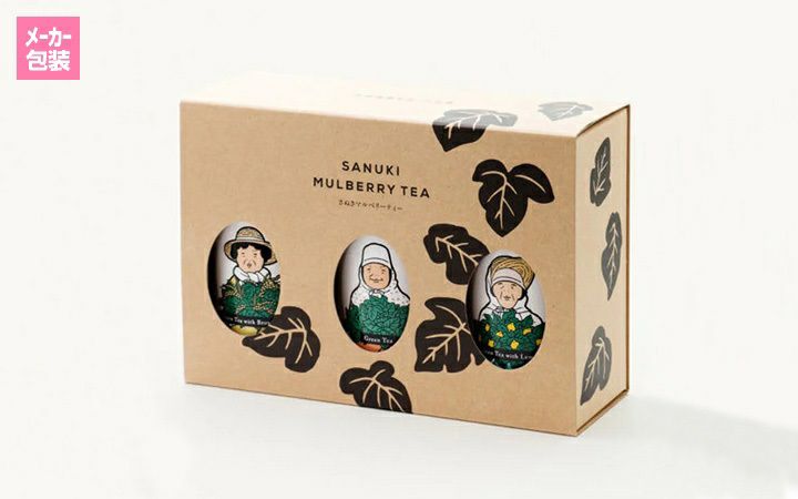 【(有)西森園】さぬきマルベリーティー　プレーン、玄米、レモン3缶入りギフトセット