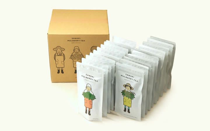 【(有)西森園】さぬきマルベリーティー【桑茶&桑茶玄米ティーバッグセット(箱付き)】