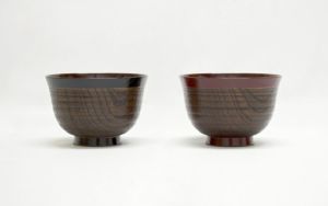 【新光工芸(株)】後藤塗夫婦椀 木箱入