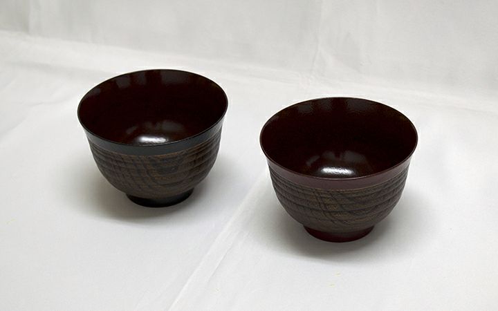 【新光工芸(株)】後藤塗夫婦椀 木箱入