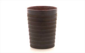 香川漆器【(株)森嘉吉商店】フリーカップ　筋入象谷渕朱