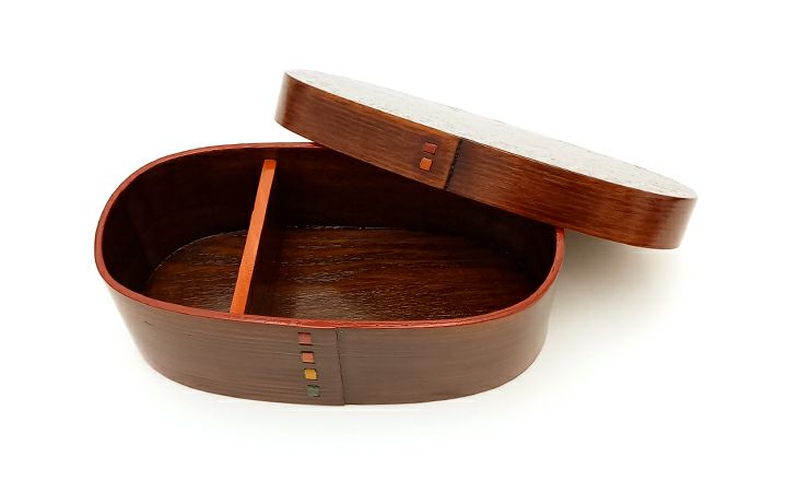 香川漆器【(株)黒松】いろどり　曲輪弁当箱スリム