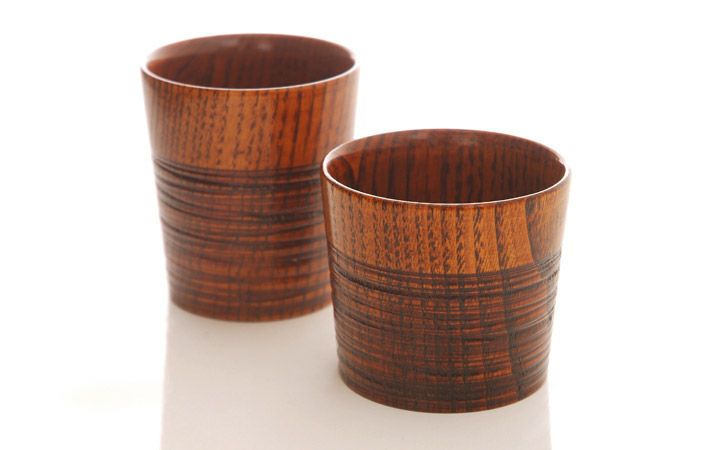 香川漆器【(有)クラフト・アリオカ】栗　カップ　小