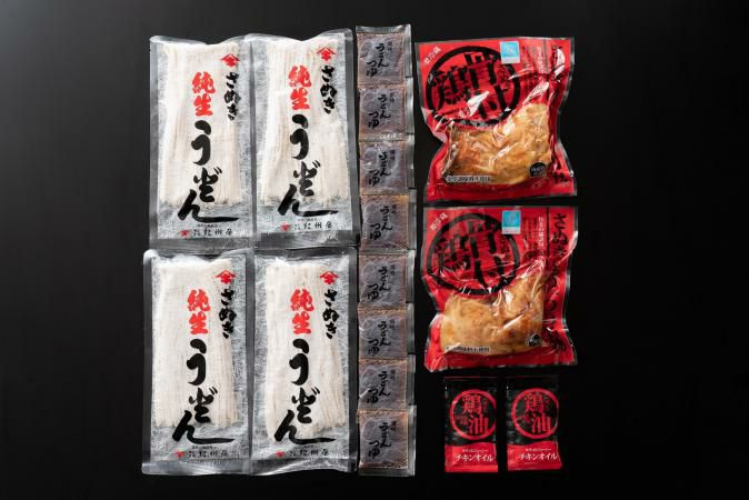 ※冷蔵※【(株) 紀州屋】さぬき純生うどんと骨付鶏のセット
