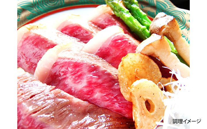 ※クール便、送料込※【(有)しゃぶ亭まる】オリーブ牛ランプステーキ120g×2枚(ソース&牛脂付)