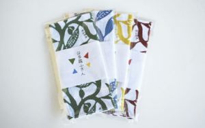 【(株)岩部保多織本舗】保多織オリーブ柄ふきん