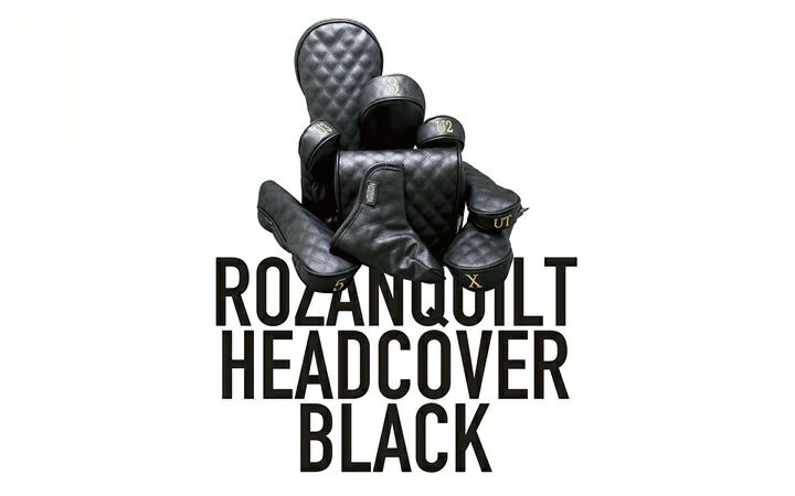 【(株)イチレン】ロザンキルトゴルフヘッドカバー ブラック　フェアウェイ
